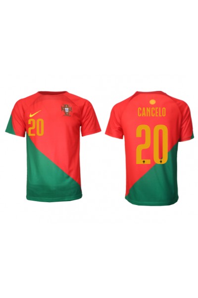 Portugali Joao Cancelo #20 Jalkapallovaatteet Kotipaita MM-kisat 2022 Lyhythihainen